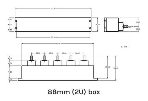 88mm (2U) Box